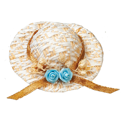 Straw Hat, Blue Flower